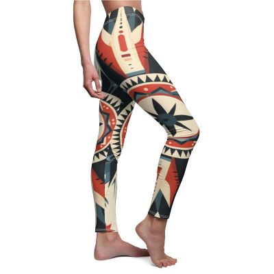 Womens Skinny Casual Leggings All Over Print Southwestern Navajo Native American